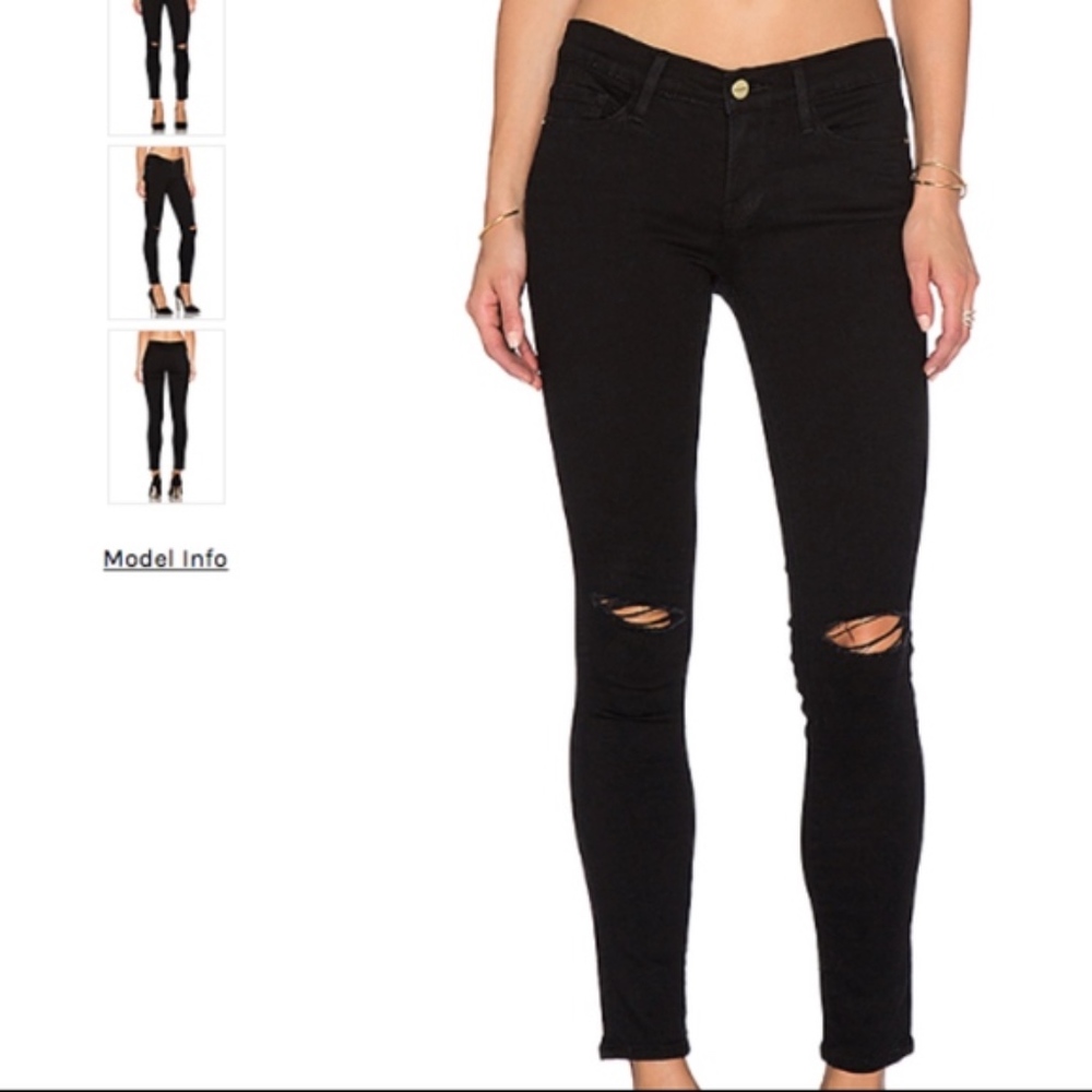 Frame Denim Le Skinny Distressed Skinny Jeans 26